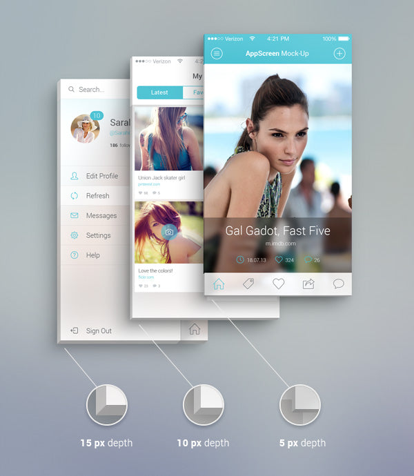 App Screen Front View Mockup