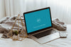 Apple Macbook Pro on Bed Mockup