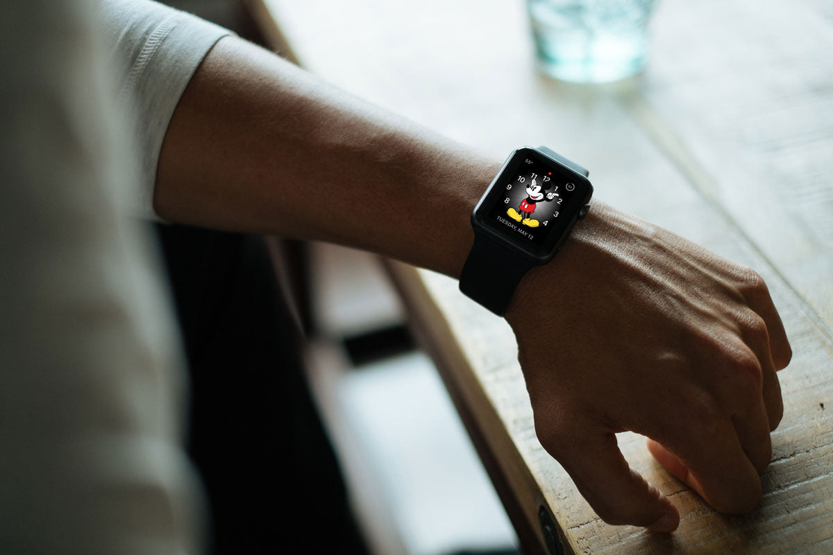 Black Apple Watch Mockup on Wrist