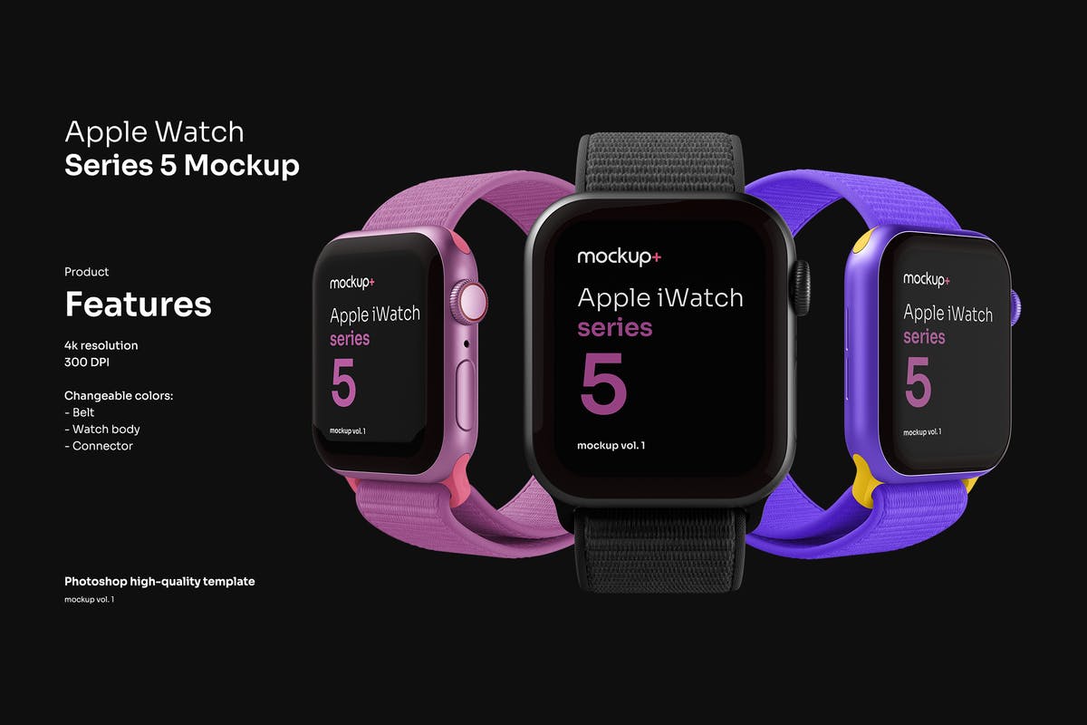 Apple Watch Series 5 & 6 Mockup