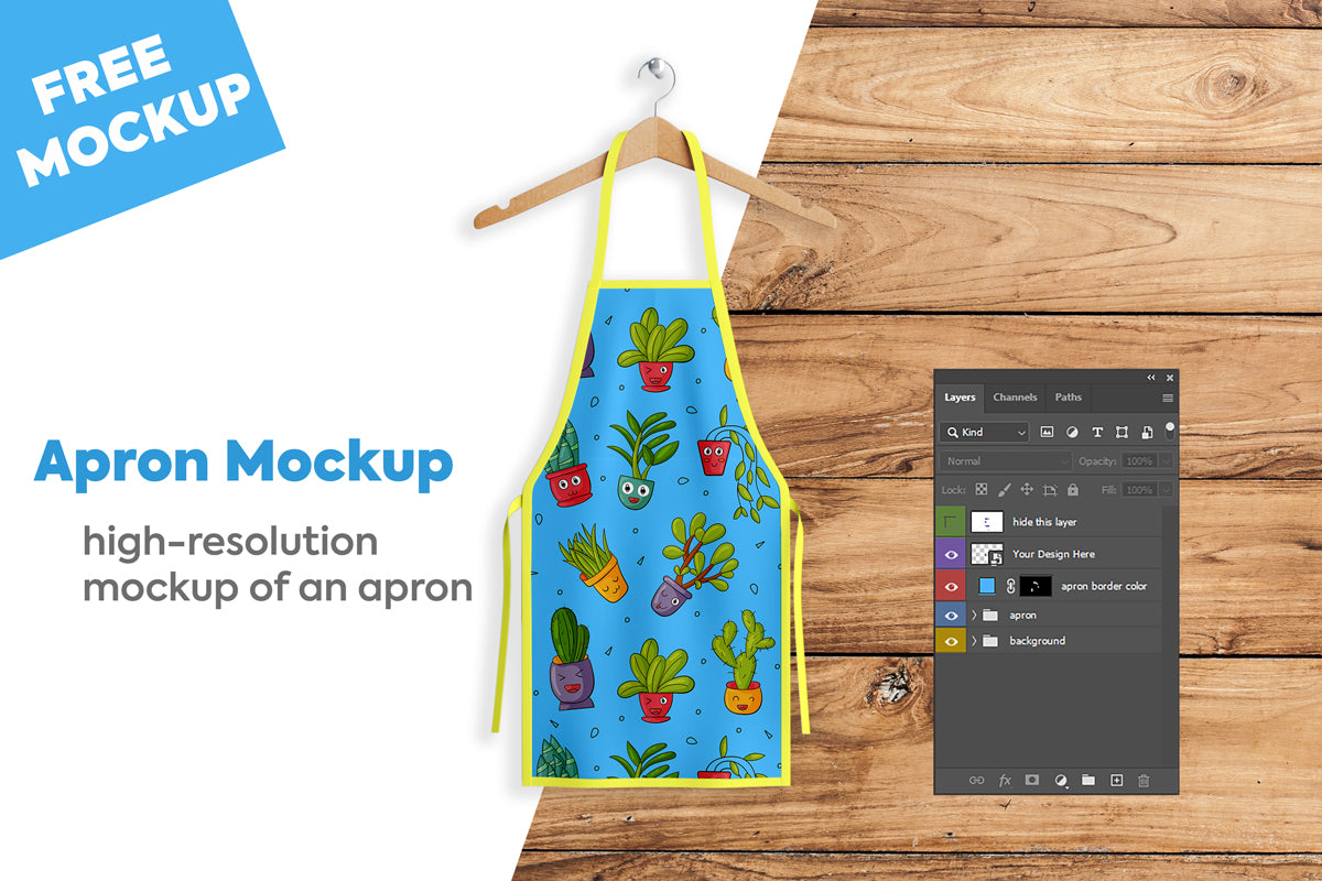 Apron Mockup Psd Download