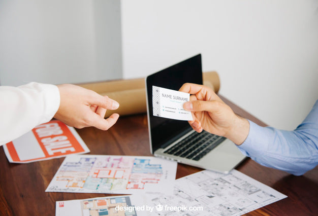 Architect Concept With Business Card Mockup Psd