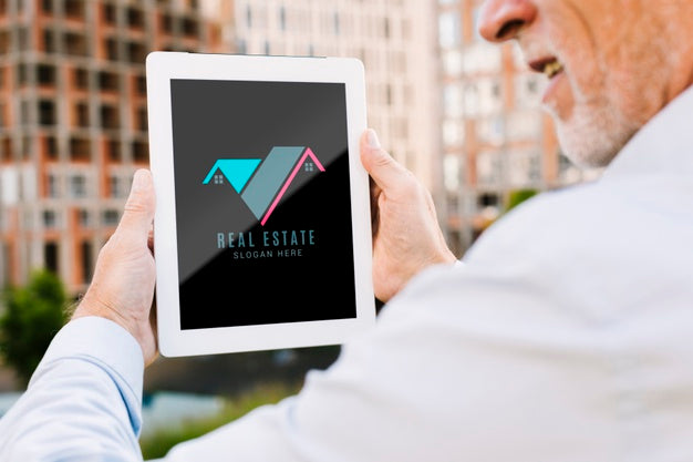 Architect Holding A Tablet Mock-Up Psd