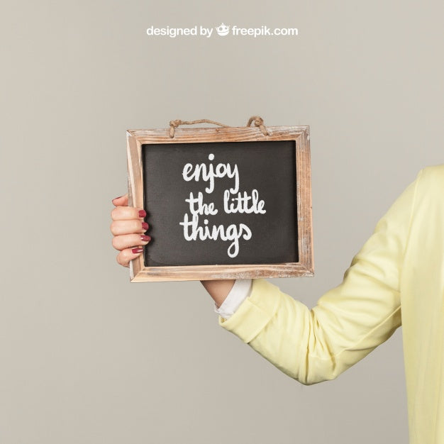 Arm Holding Slate Psd