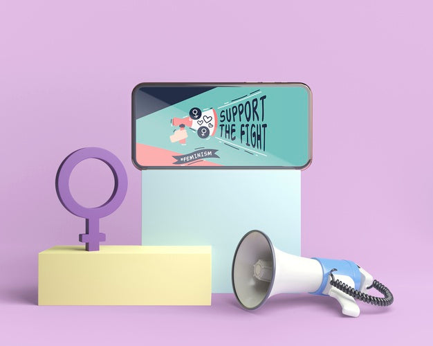 Arrangement For Girl Power Concept Psd