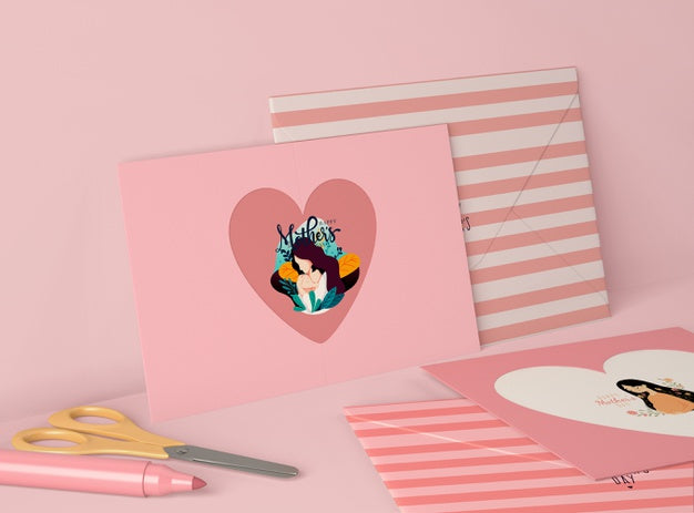 Arrangement For Mother'S Day With Card Psd