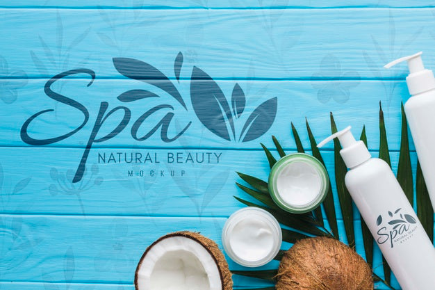 Arrangement Mock-Up With Spa Elements Psd