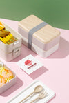 Arrangement Of Bento Box With Mock-Up Card Psd