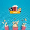 Arrangement Of Cinema Popcorn Paper Bags Psd