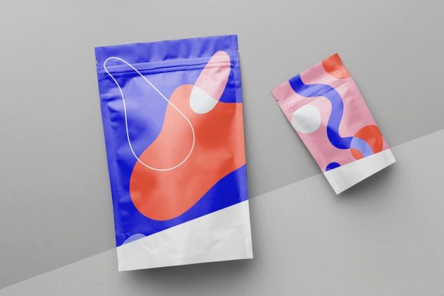 Arrangement Of Colorful Mock-Up Doypack Psd