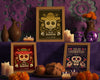 Arrangement Of Colours And Designs For Day Of The Dead Mock-Ups Psd