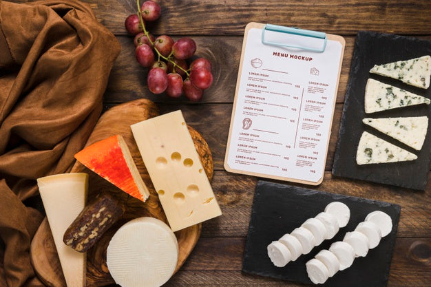 Arrangement Of Delicious Types Of Food Psd