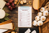 Arrangement Of Delicious Types Of Food With Clipboard Mock-Up Psd