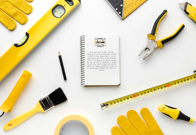 Arrangement Of Different Repairing Tools Psd