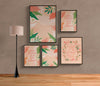 Arrangement Of Frames Mock-Up Hanging On The Wall Psd