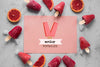 Arrangement Of Fresh Popsicles With Mock-Up Card Psd