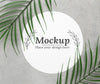 Arrangement Of Green Leaves With Mock-Up Psd