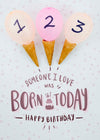 Arrangement Of Ice Cream Cones And Balloons Birthday Psd