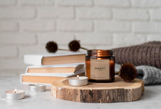 Arrangement Of Mock-Up Candle Packaging Psd