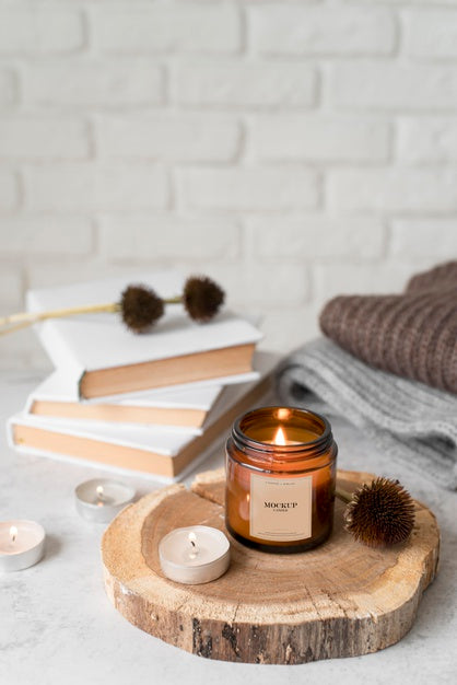Arrangement Of Mock-Up Candle Packaging Psd
