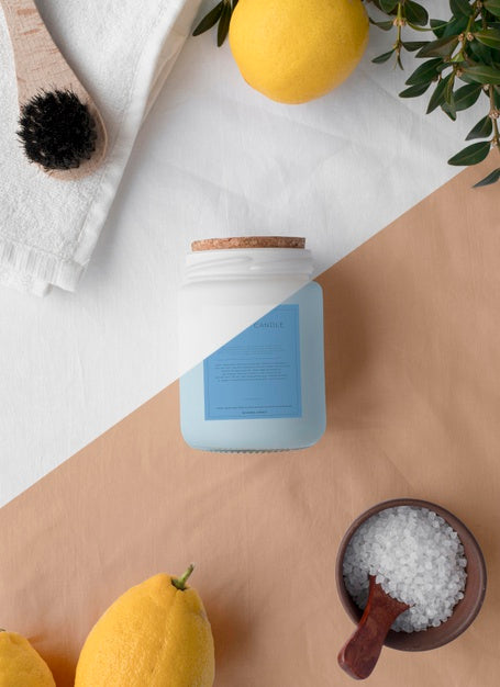 Arrangement Of Mock-Up Candle Packaging Psd