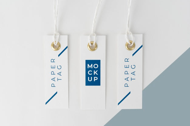 Arrangement Of Mock-Up Paper Tags Psd