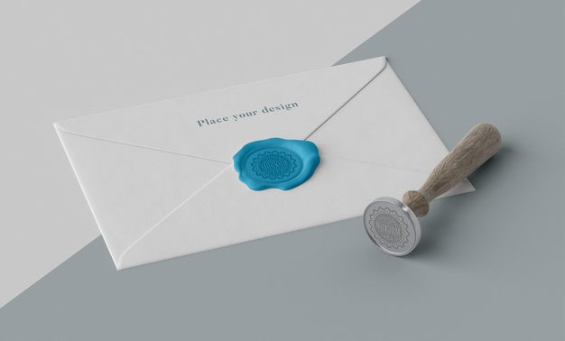 Arrangement Of Mock-Up Seal For Envelope Psd