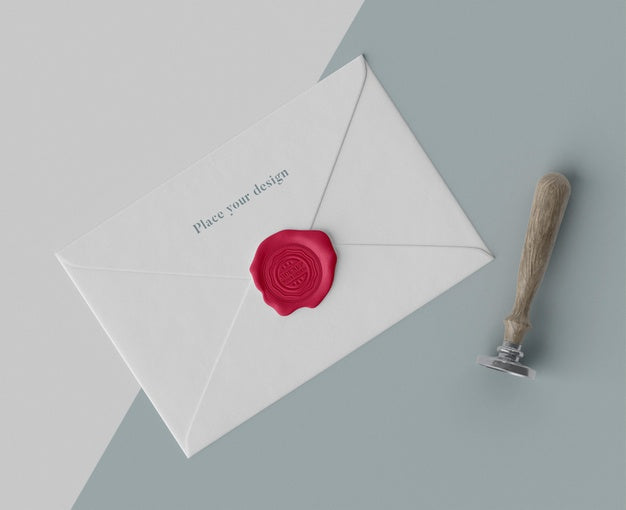 Arrangement Of Mock-Up Seal For Envelope Psd