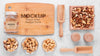 Arrangement Of Nuts With Wooden Board Mock-Up Psd
