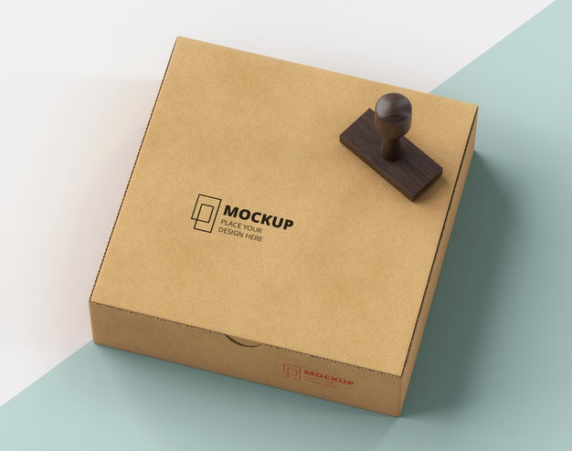 Arrangement Of Stamp And Box Labeled Psd