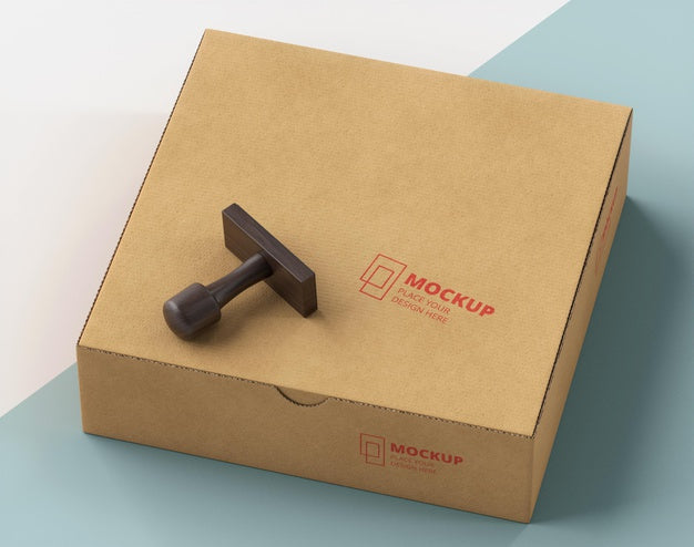 Arrangement Of Stamp And Box Labeled Psd