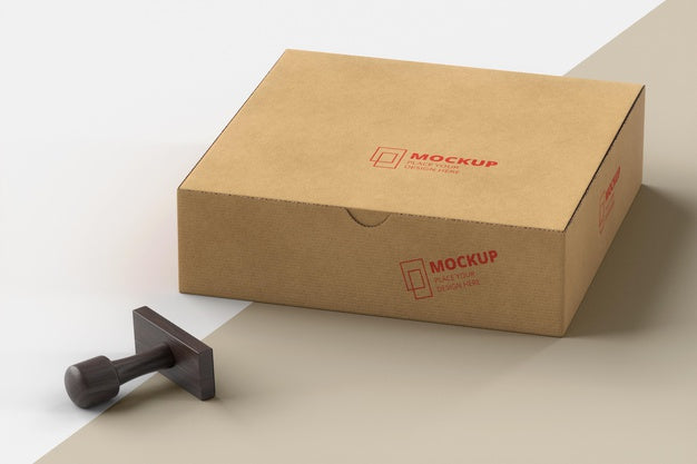 Arrangement Of Stamp And Box Labeled Psd