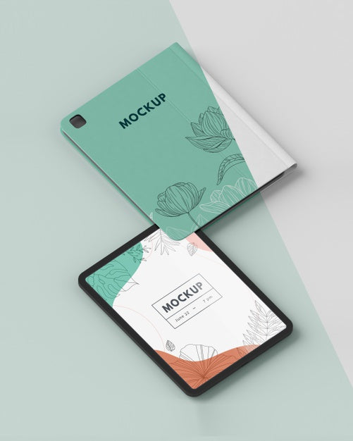 Arrangement Of Tablet Case Mock-Up Psd