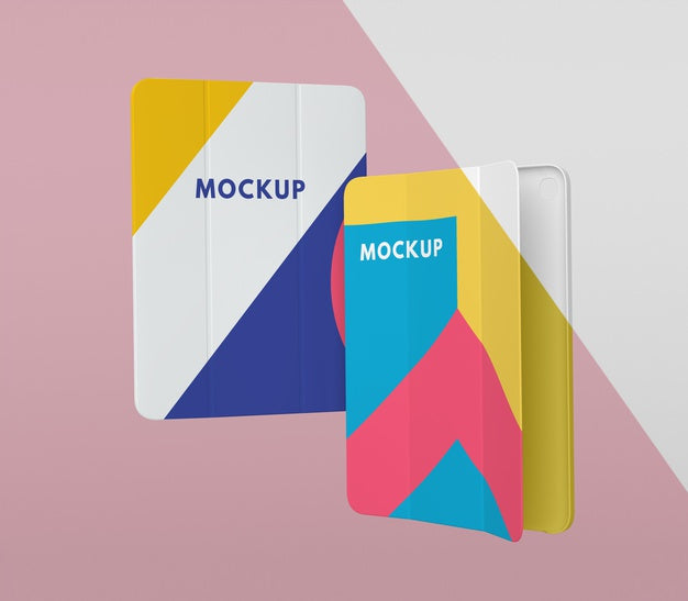 Arrangement Of Tablet Case Mock-Up Psd