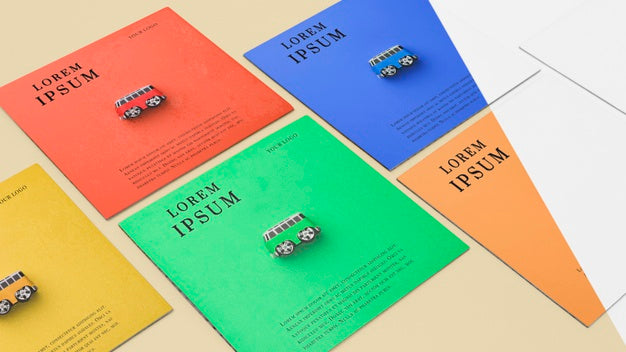 Arrangement Of Vinyl Records Mock-Up Psd