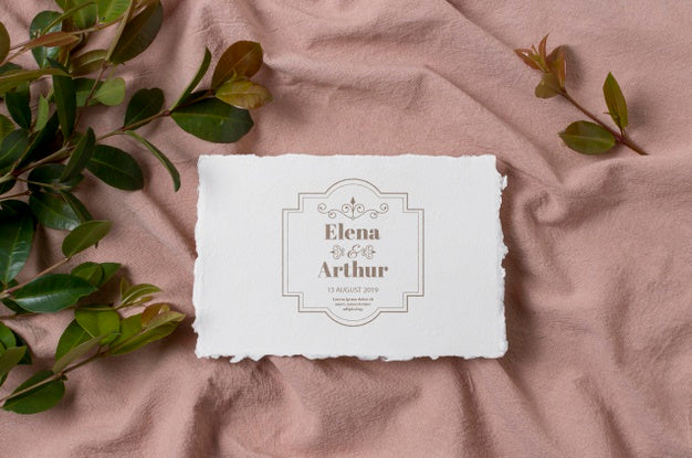 Arrangement Of Wedding Mock-Up Cards Psd