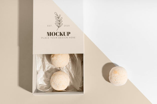 Arrangement With Bath Bombs Flat Lay Psd