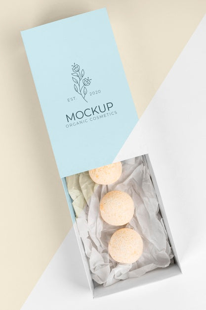 Arrangement With Bath Bombs Top View Psd