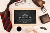 Arrangement With Blackboard And Glasses Psd