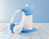 Arrangement With Blue And White Headphones Psd
