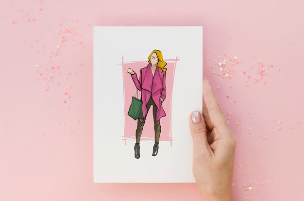 Arrangement With Card Mock-Up On Pink Background Psd