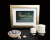 Arrangement With Frame, Figs And Candles On Black Background Psd