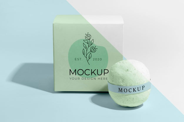 Arrangement With Green Bath Bomb Psd