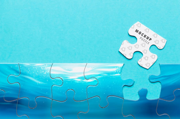 Arrangement With Incomplete Ocean Puzzle Psd