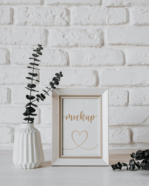 Arrangement With Mock-Up Frame Indoors Psd