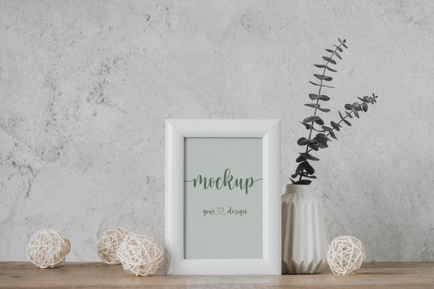 Arrangement With Mock-Up Frame Indoors Psd