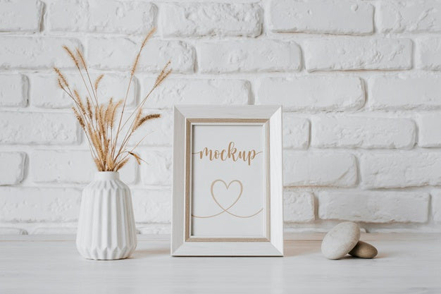 Arrangement With Mock-Up Frame Indoors Psd