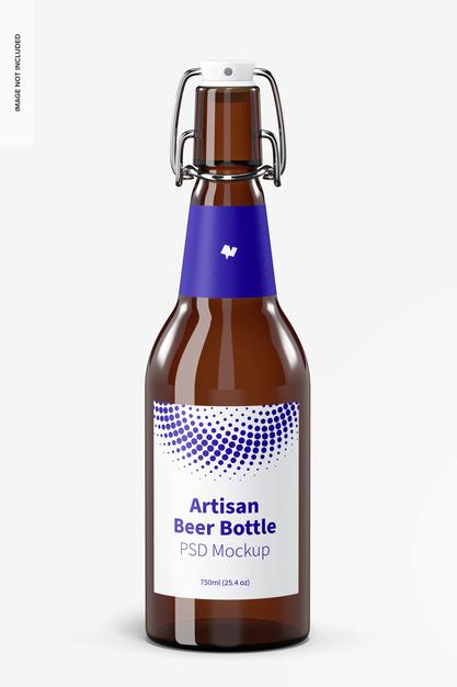 Artisan Beer Bottle Mockup Psd