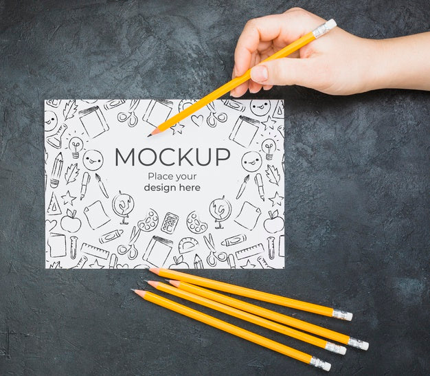 Artist Concept Arrangement With Paper Mock-Up Psd