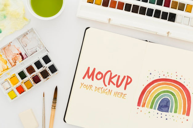 Artist Desk Concept Mock-Up Psd